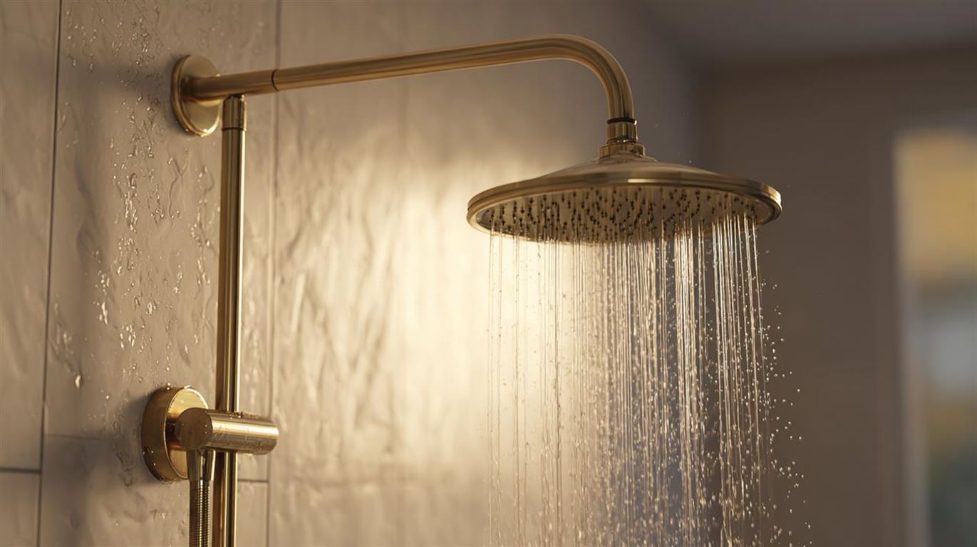 Børstet messing brusesæt tilbud - find det perfekte brusesæt til dit badeværelse