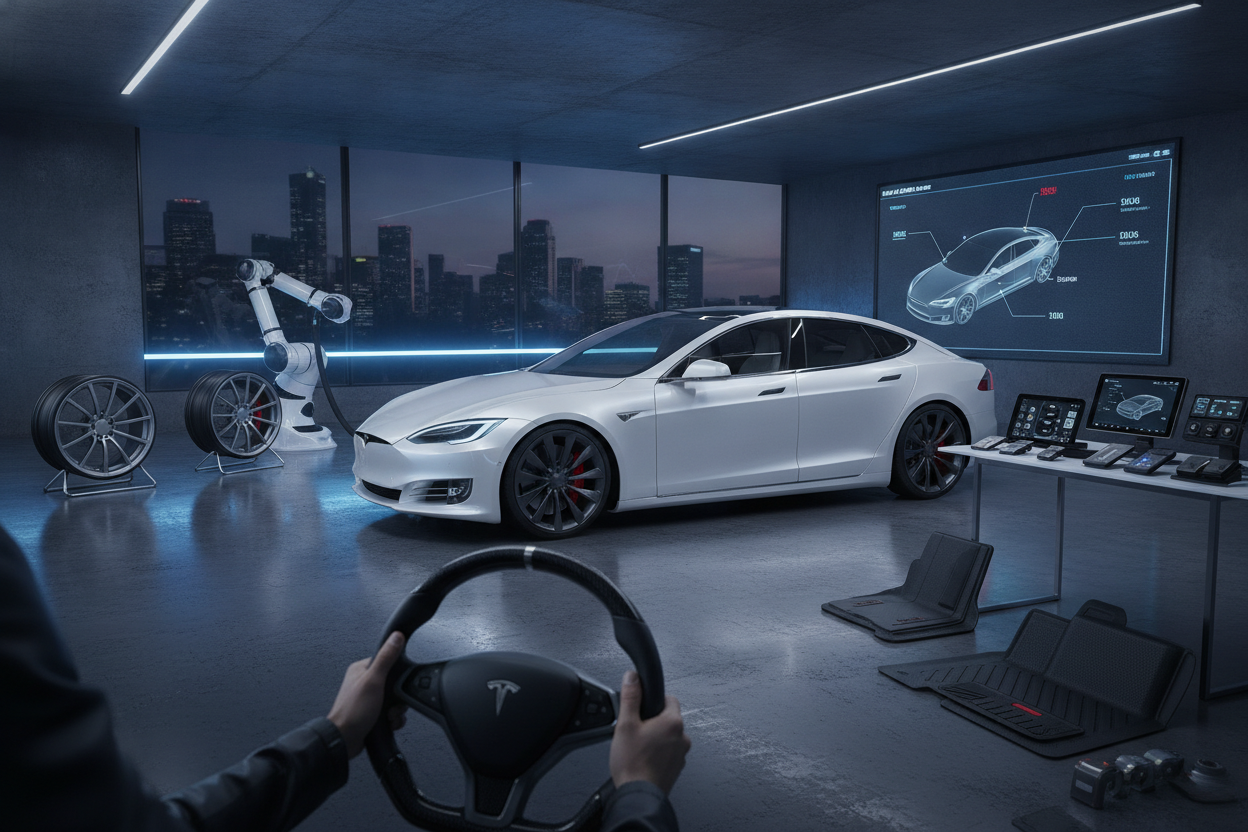 Gør din Tesla komplet: Det bedste ekstraudstyr til din elbil